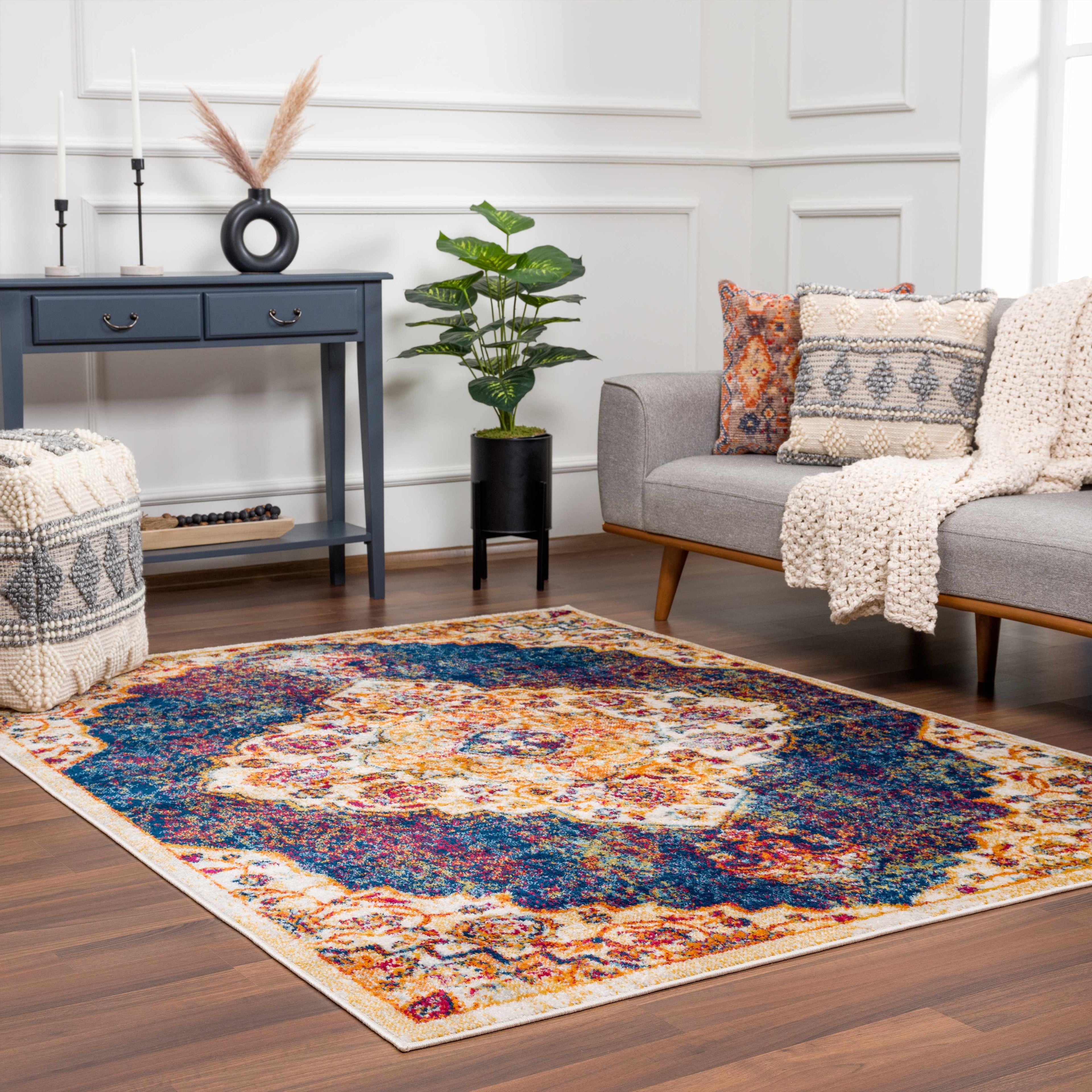Istanbul Navy Area Carpet - Clearance-5